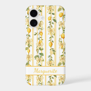 Lemon Vines With Coquette Bows Monogrammed