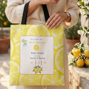 Lemon Viral Elegant Claasic Baby Shower Modern Tote Bag