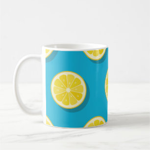 Lemon Water Green Background Coffee Mug