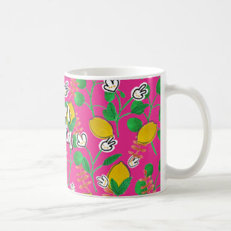 lemon watercolor coffee mug