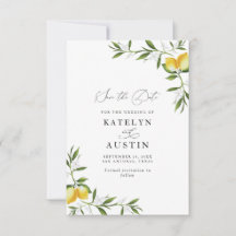 lemon watercolor greenery floral