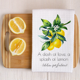Lemon Watercolor  Kitchen Towel