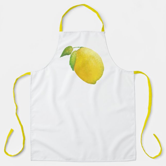 Lemon Watercolor Painting Apron (Front)