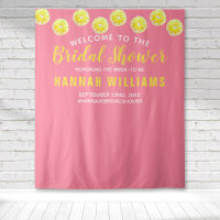 Lemon Watercolor Pink Bridal Shower Welcome