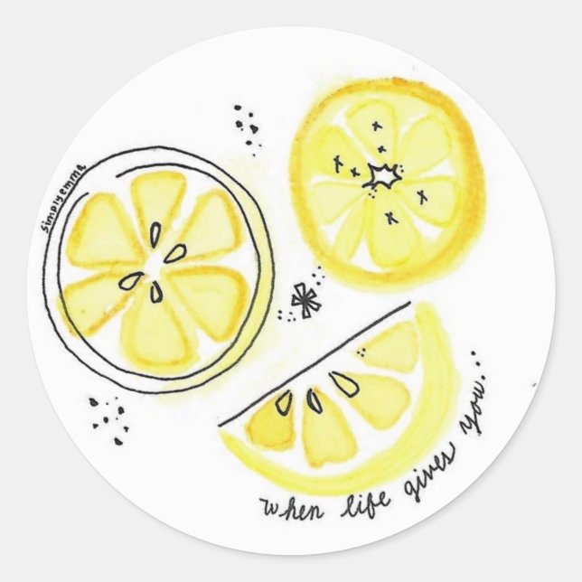 Lemon Watercolor Stickers (Front)
