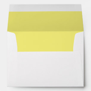 Lemon Wedding Elegant Modern Return Address Envelope