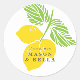 Lemon Wedding Favour Sticker