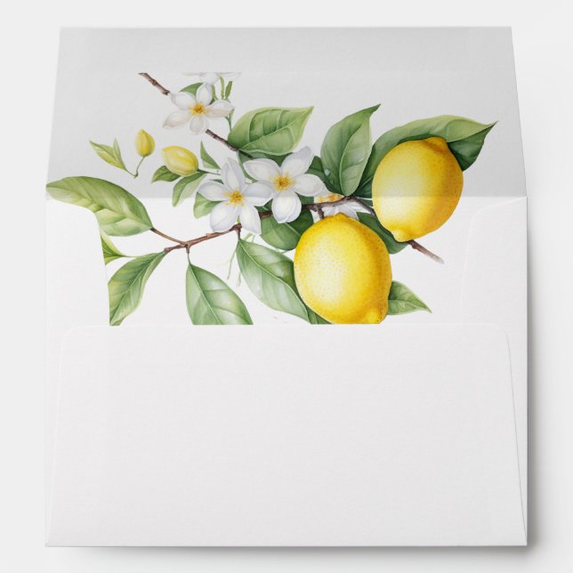 Lemon Wedding Invitation Envelope (Back (Bottom))