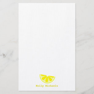 Lemon Wedge Personalized Stationery
