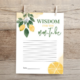 Lemon Wisdom for the Mom to be Baby Shower Game
