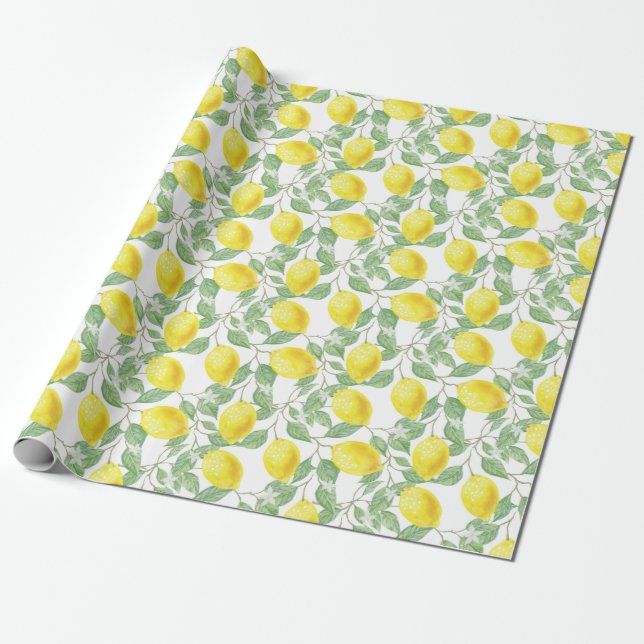 Lemon Wrapping Paper (Unrolled)