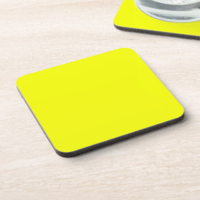 Lemon Yellow Accent Decor Colour Customize This Coaster (Left Side)