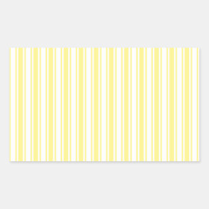 Lemon yellow and white candy stripes sticker