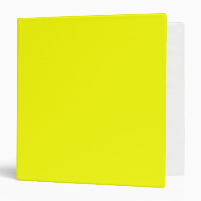 Lemon Yellow Background Colour Customize This! Binder (Front/Inside)