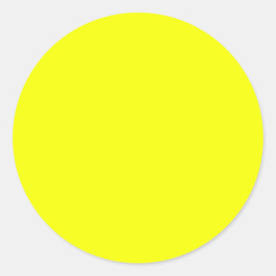 Lemon Yellow Background Colour Customize This! Classic Round Sticker