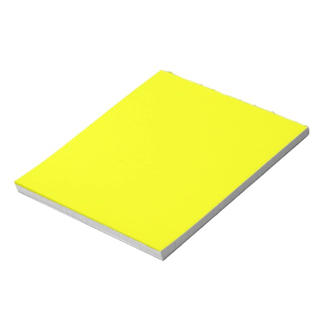 Lemon Yellow Background Colour Customize This! Notepad (Rotated)