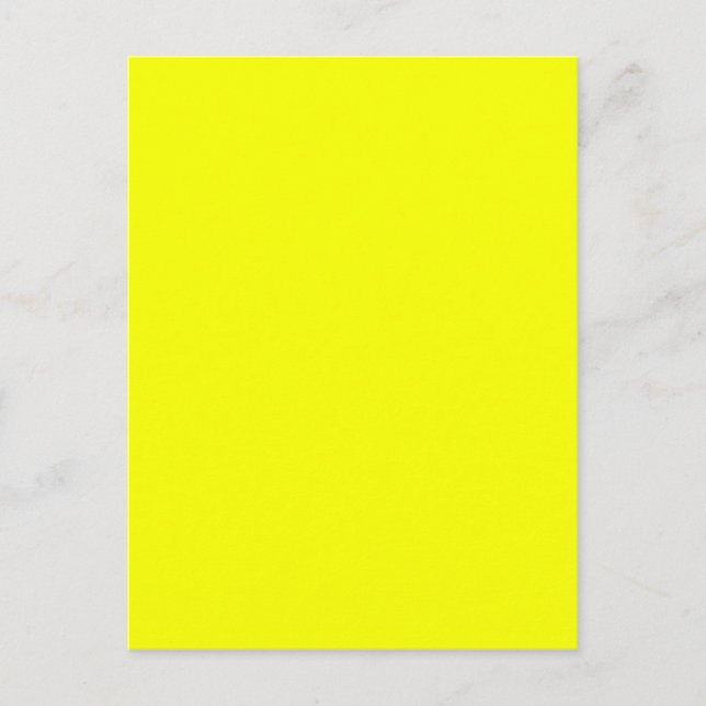 Lemon Yellow Background Colour Customize This! Postcard (Front)