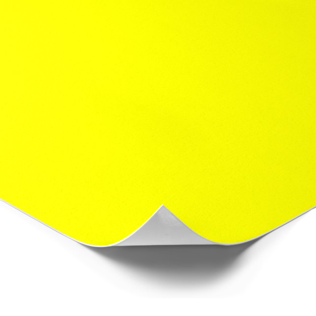 Lemon Yellow Background Colour Customize This! Poster (Corner)