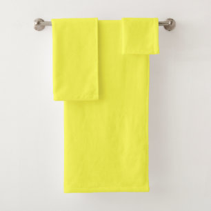 Lemon Yellow Bath Towel Set