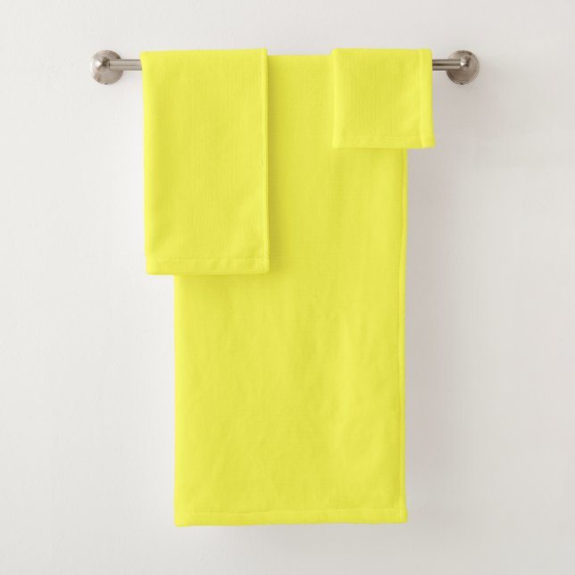 Lemon Yellow Bath Towel Set (Insitu)