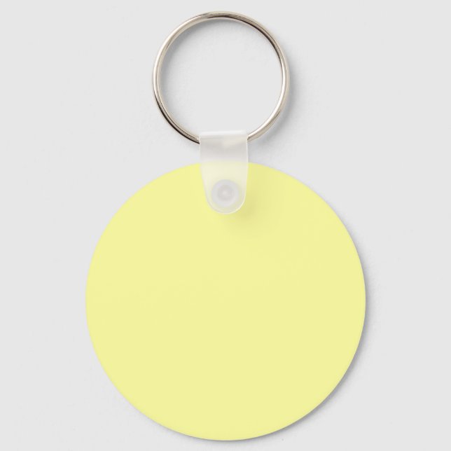 Lemon Yellow FFFF9F Colour with Add a Name Option Keychain (Front)