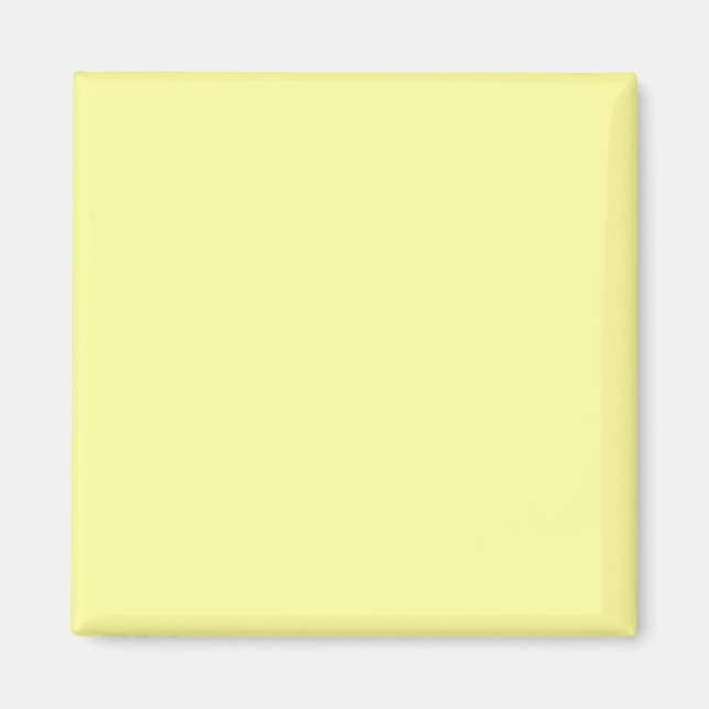 Lemon Yellow FFFF9F Colour with Add a Name Option Magnet (Front)