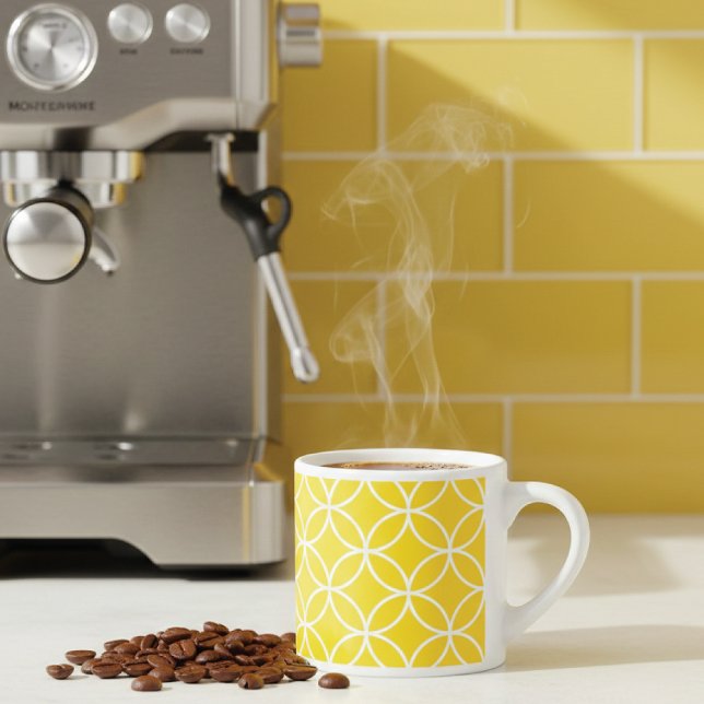 Lemon Yellow Geometric Espresso Cup (Creator Uploaded)