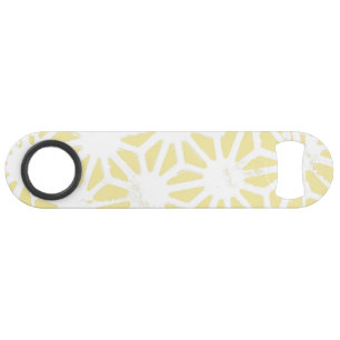 Lemon yellow geometric pattern bar key