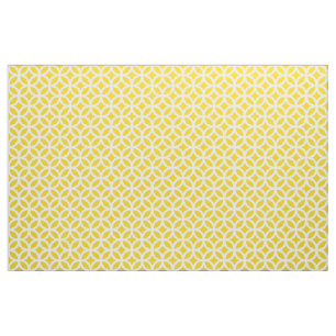 Lemon Yellow Geometric Pattern Fabric