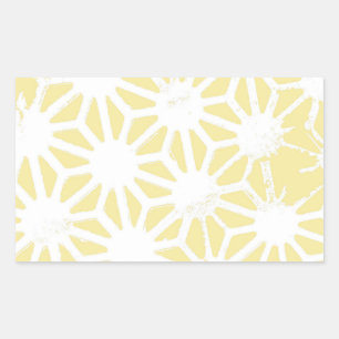 Lemon yellow geometric pattern sticker