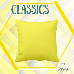 Lemon Yellow Indoor Outdoor Pillow
