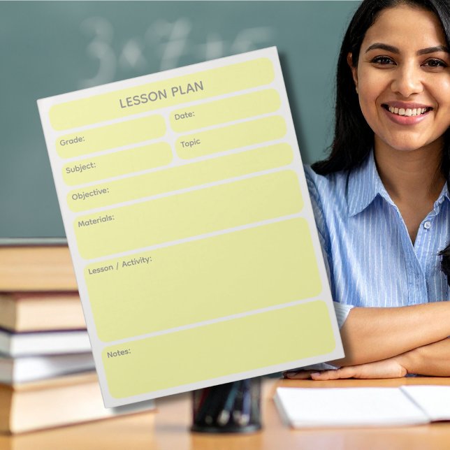 Lemon Yellow Lesson Planner Pad (Creator Uploaded)