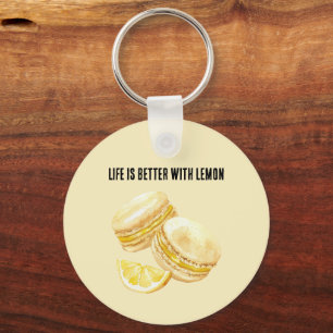 Lemon Yellow Macarons Keychain