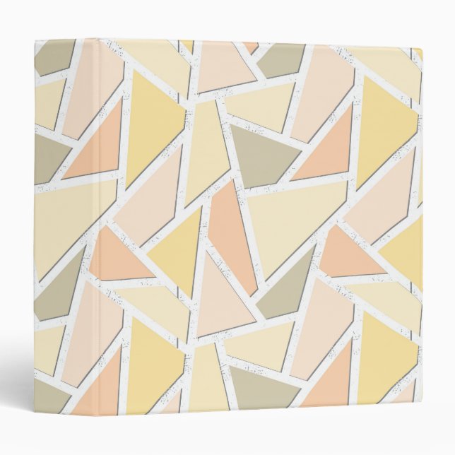 Lemon yellow mosaic pattern binder (Front/Spine)