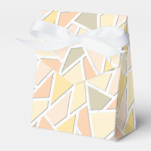 Lemon yellow mosaic pattern favor box