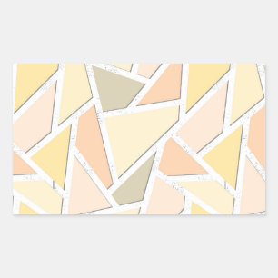Lemon yellow mosaic pattern sticker