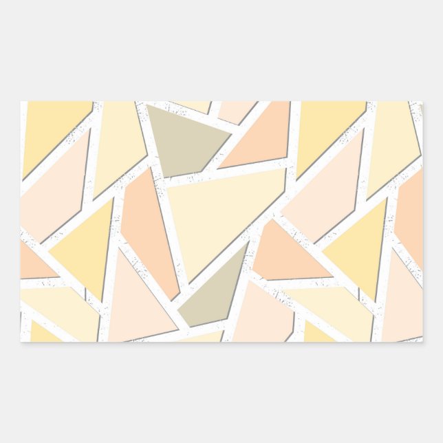 Lemon yellow mosaic pattern sticker (Front)