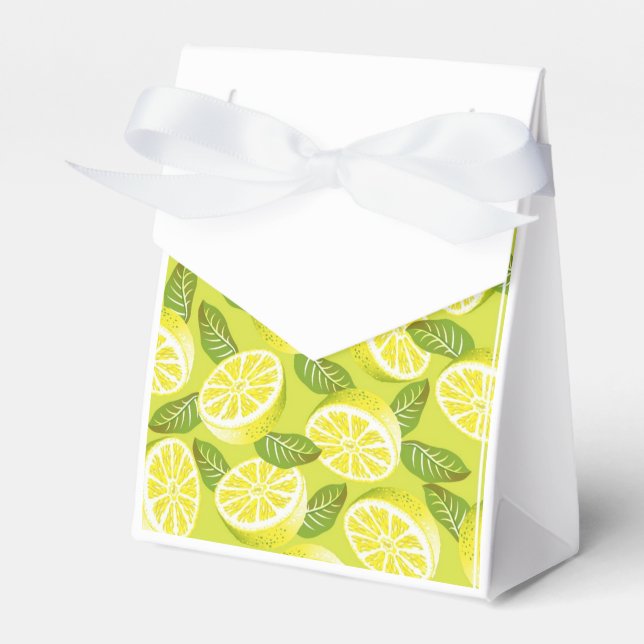 Lemon Yellow Party Favour Box (Front Side)