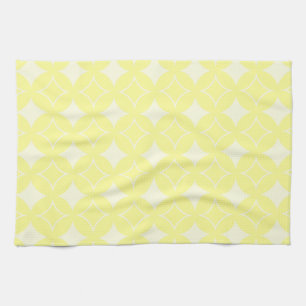 Lemon yellow shippo pattern kitchen towel