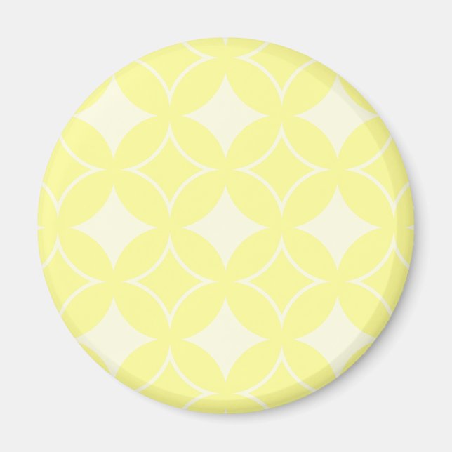 Lemon yellow shippo pattern magnet (Front)
