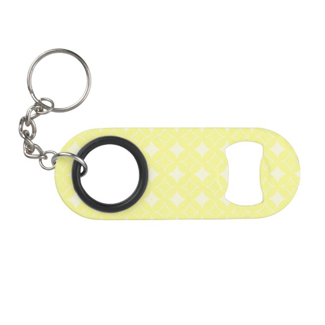 Lemon yellow shippo pattern mini bottle opener (Front (Horizontal))