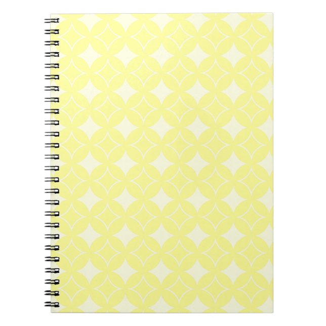 Lemon yellow shippo pattern notebook (Front)