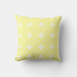 Lemon yellow shippo pattern throw pillow