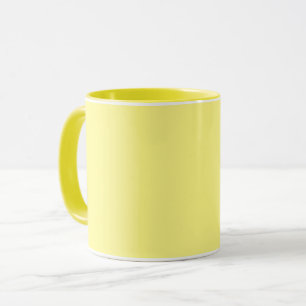 Lemon yellow, solid color, mug