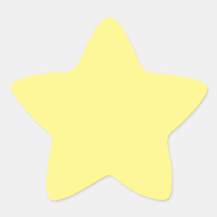 Lemon yellow, solid color, star sticker