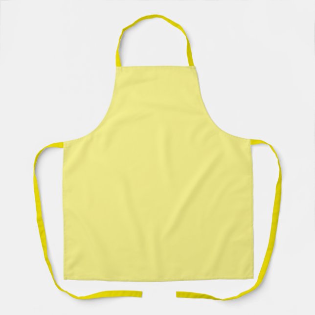 Lemon yellow, solid colour, apron (Front)