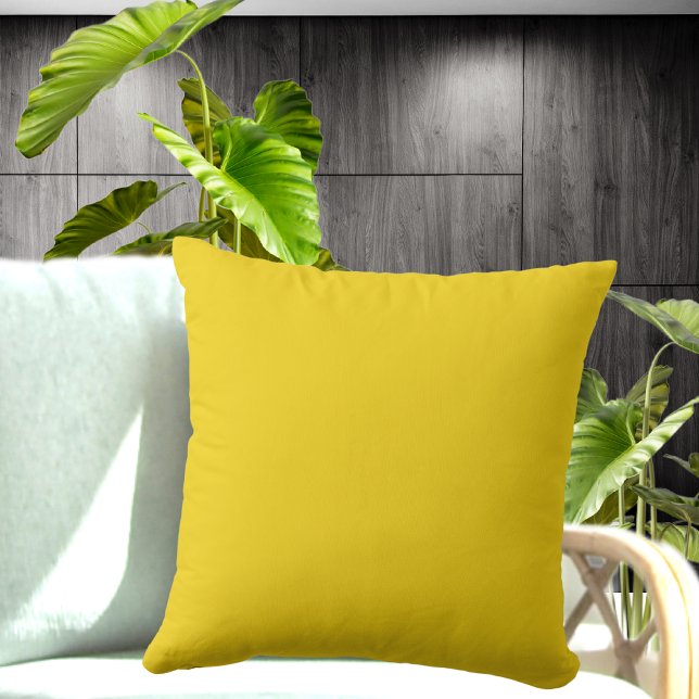 Lemon yellow solid colour pillow (Creator Uploaded)