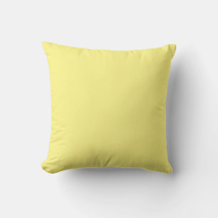 Lemon yellow, solid colour, throw pillow