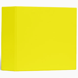Lemon Yellow Three Ring Binder for School or Offic