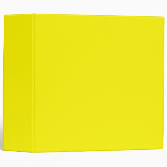 Lemon Yellow Three Ring Binder for School or Offic (Front/Spine)